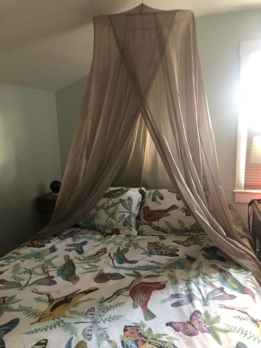Customer photo review of FaradayLabz™ Silver EMF Protection Bed Canopy