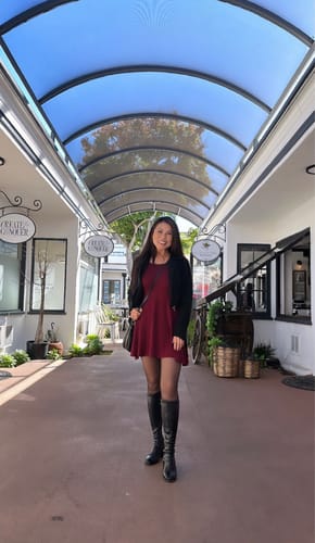 Customer photo review of Women's Petite Side Zipper Mid Calf Long Boots GS276