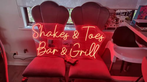 Customer photo review of Custom Neon Signs