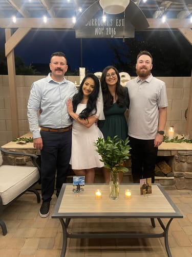 Customer photo review of Pearl Tulle Veil