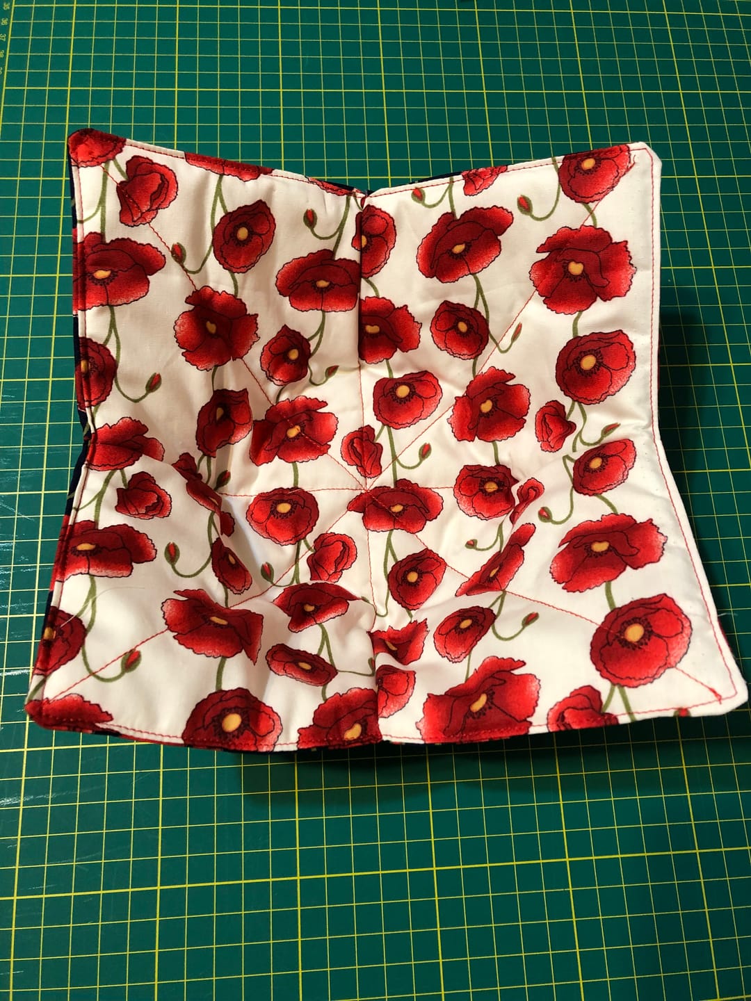 Customer photo review of Poppies Rose & Hubble Cotton Poplin Fabric