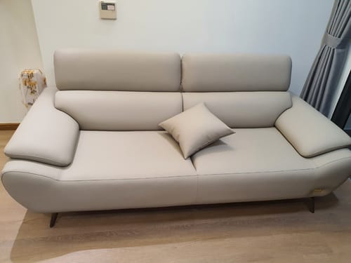 Customer photo review of DORIAN - Sofa văng da 2 chỗ tựa liền