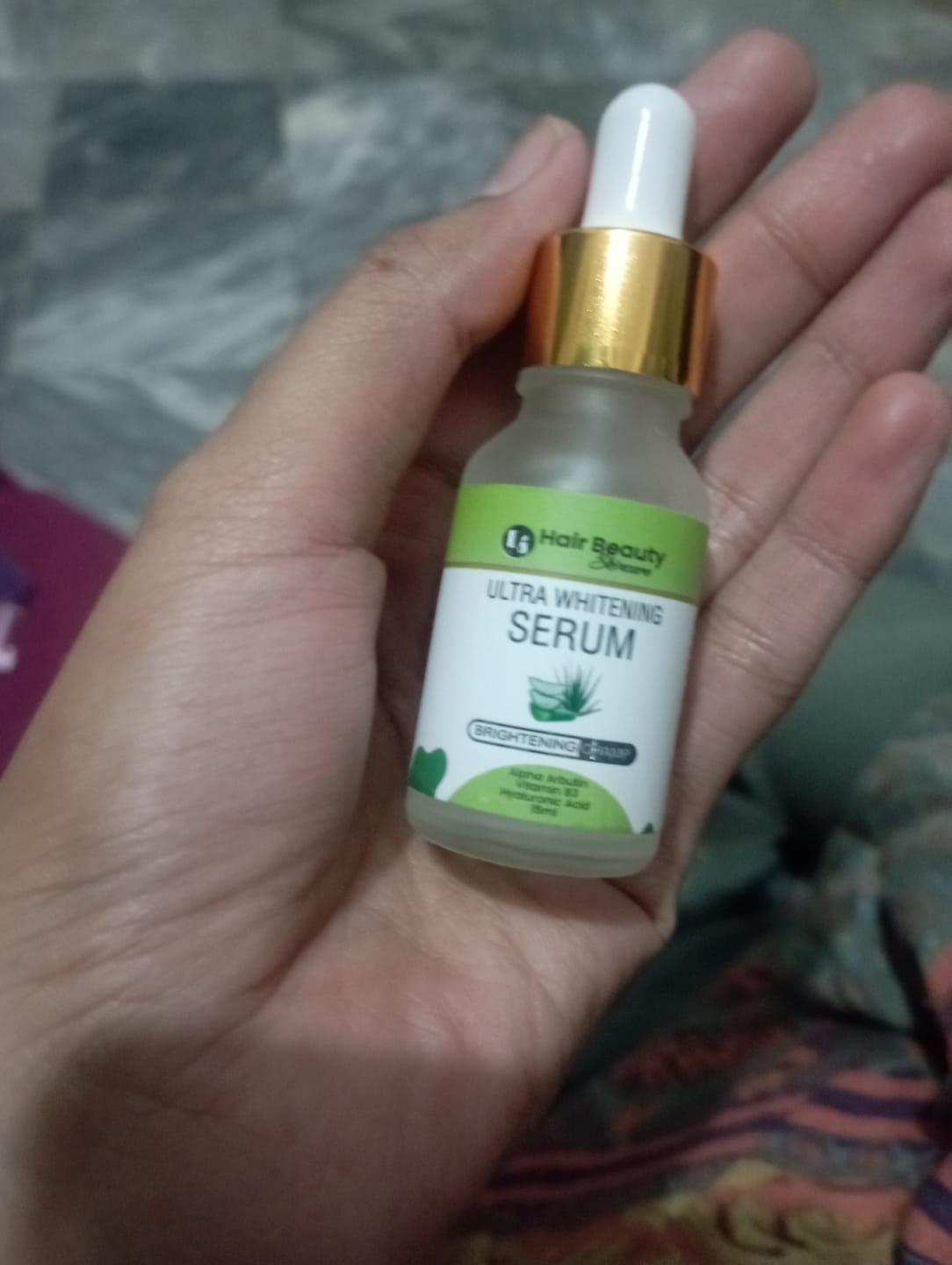 Customer photo review of Ultra Whitening Serum