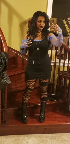 Customer photo review of Petite Snake Printed Martin Boots DS376