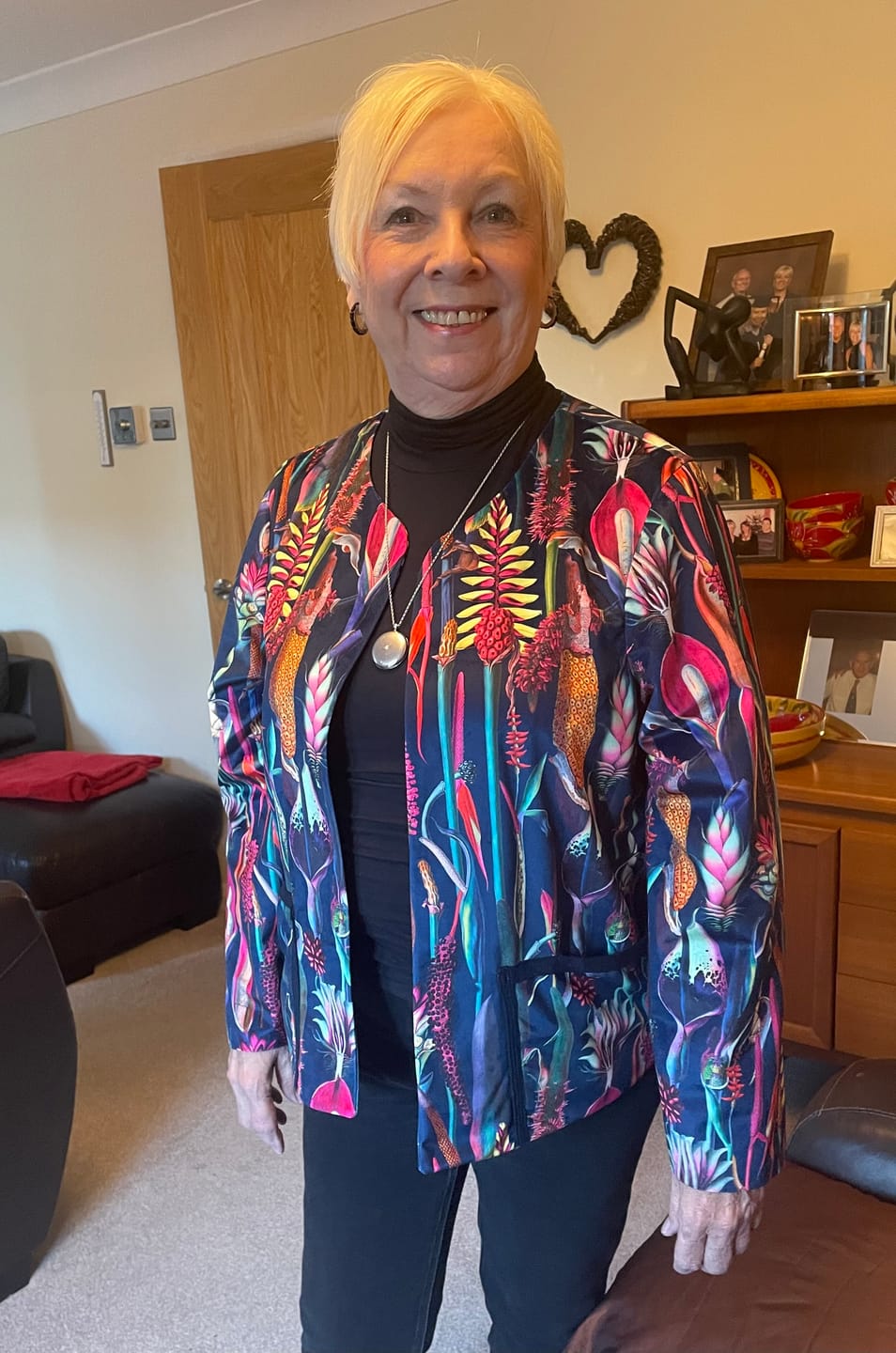 Customer photo review of Abstract Plants Digital Velvet Fabric