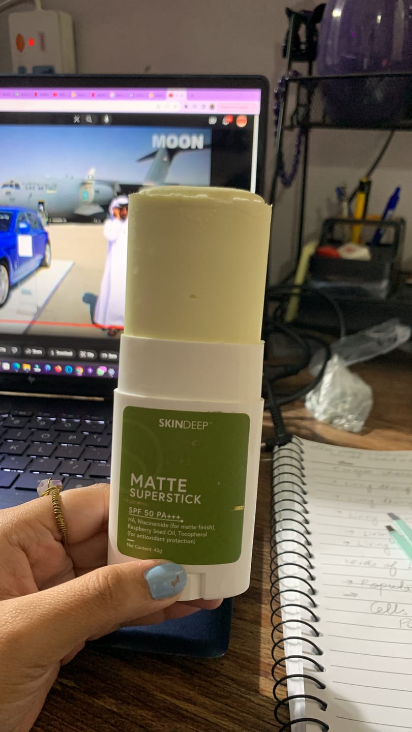 Customer photo review of MATTE SUPERSTICK - SPF 50 PA+++