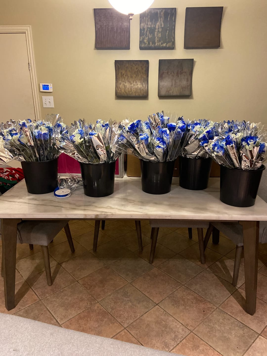 Customer photo review of Blue & White Roses