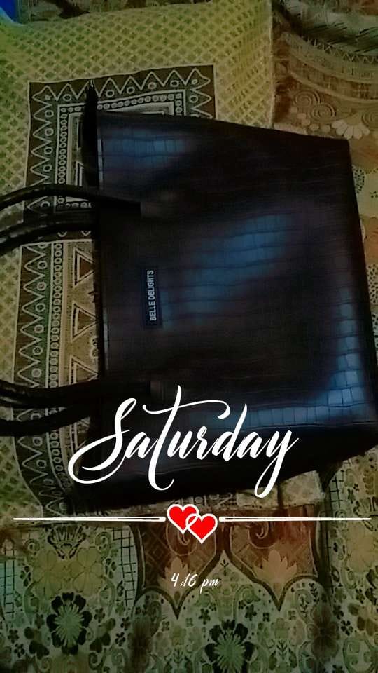 Customer photo review of Brown Belle Croc Tote Bag
