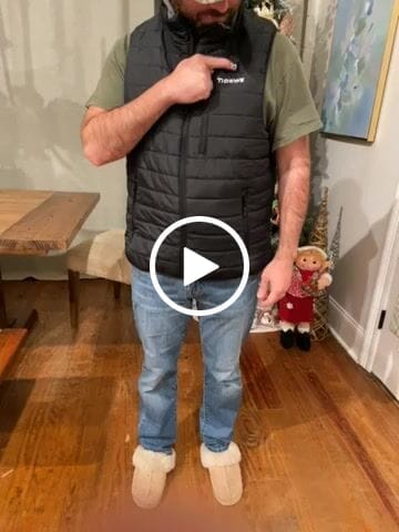 Customer video review of TideWe Men’s Heated Vest with Battery Pack, Lightweight and Washable Vest
