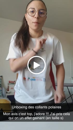 Avis vidéo d'un client sur LEGGS - COLLANT POLAIRE TRANSPARENT NOIR