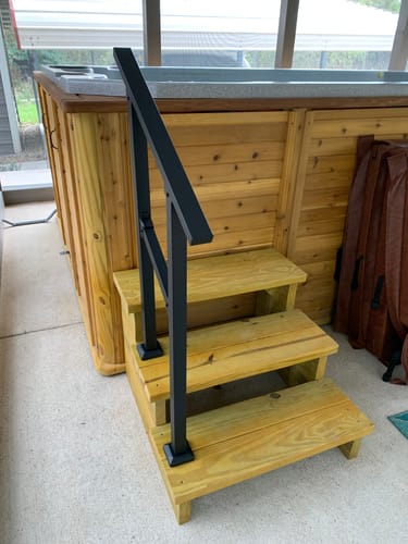 Customer photo review of Indoor/Outdoor Handrail Kit for Stairs