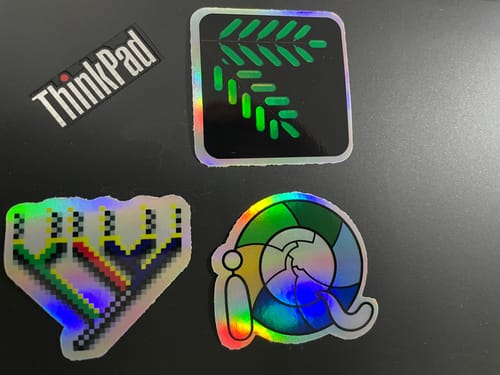 Customer photo review of Stickers Holográficos | Super Promo