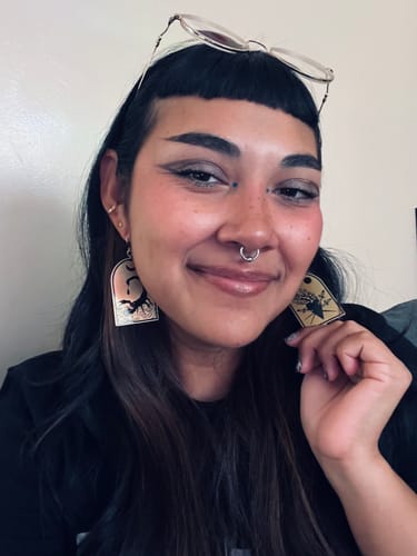 Customer photo review of Zodiac Earrings | FIRE SIGNS