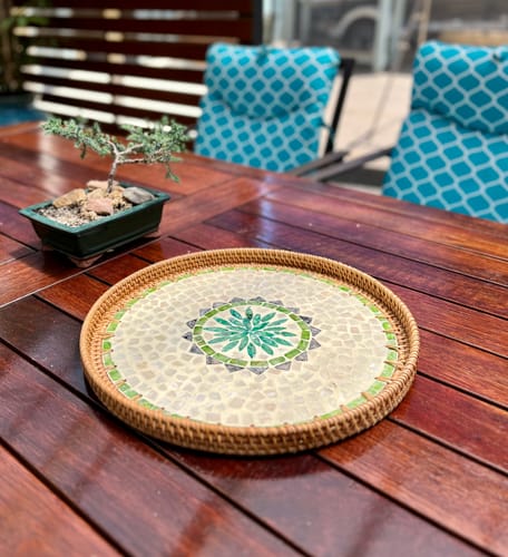 Customer photo review of Oasis Rattan Tray