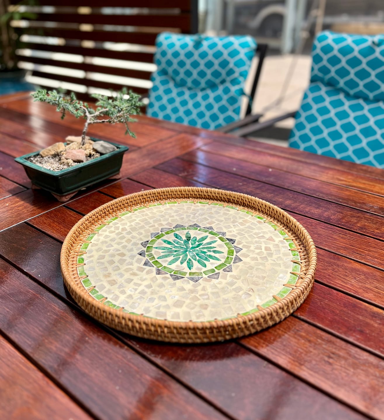 Customer photo review of Oasis Rattan Tray