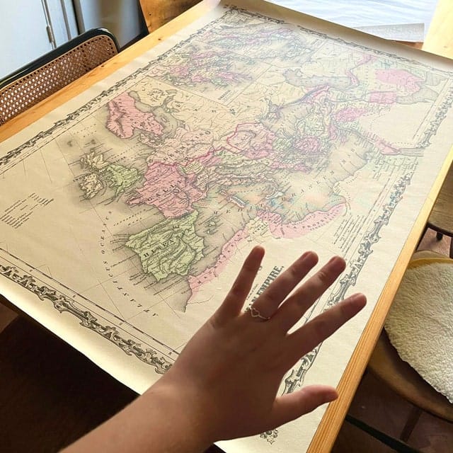 Customer photo review of Old Roman Empire Map of Europe, Africa & Asia by Johnson and Browning - Historic Chart of Byzantine Empire