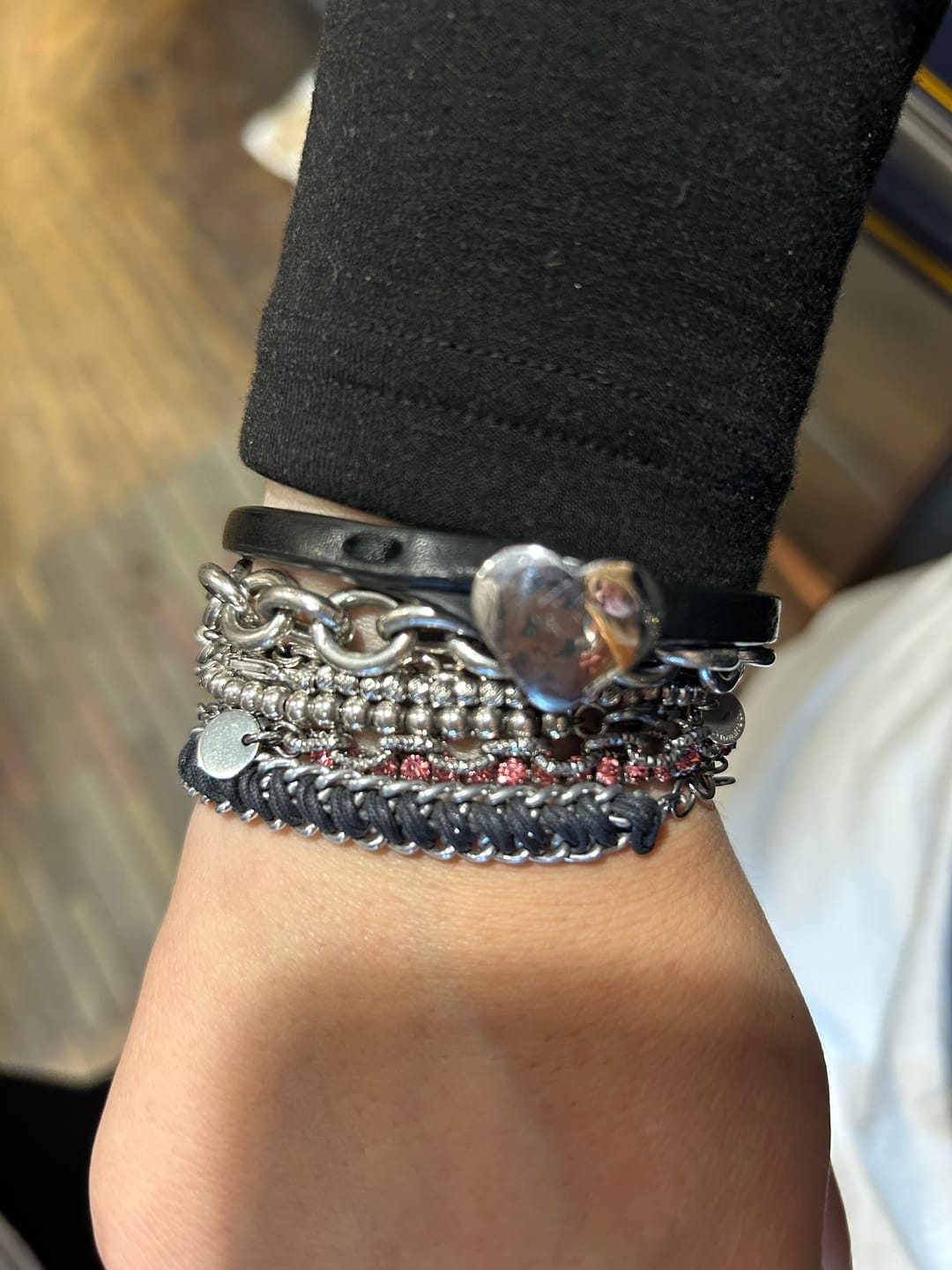 Customer photo review of Bracciale pelle Cuore Mio Palladio Tulsi