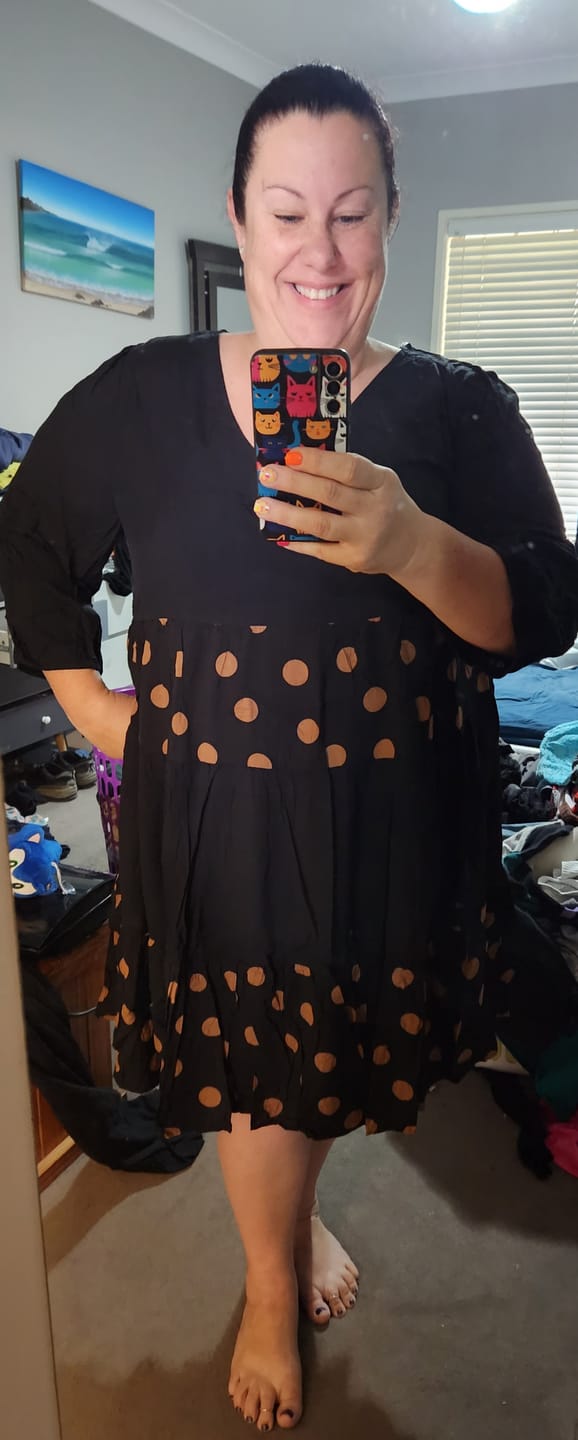 Customer photo review of Wynona Dress in Black