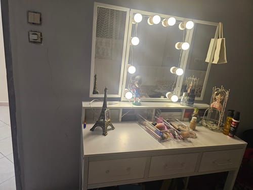 Customer photo review of Μπουντουάρ με Σκαμπό Καθρέφτη Τουαλέτα Κρεβατοκάμαρας RV-T004W14