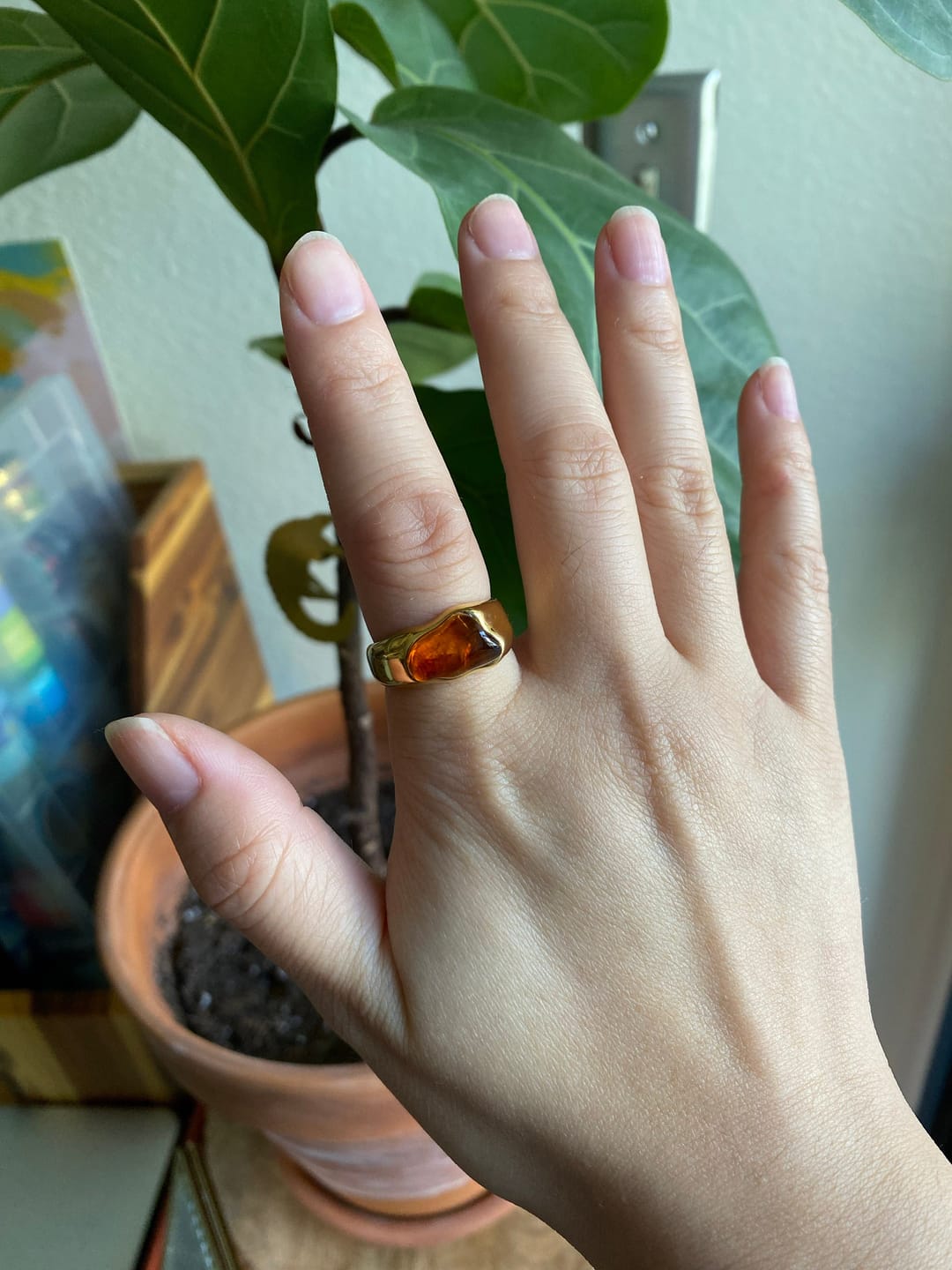 Customer photo review of Irregular Gemstone Ring