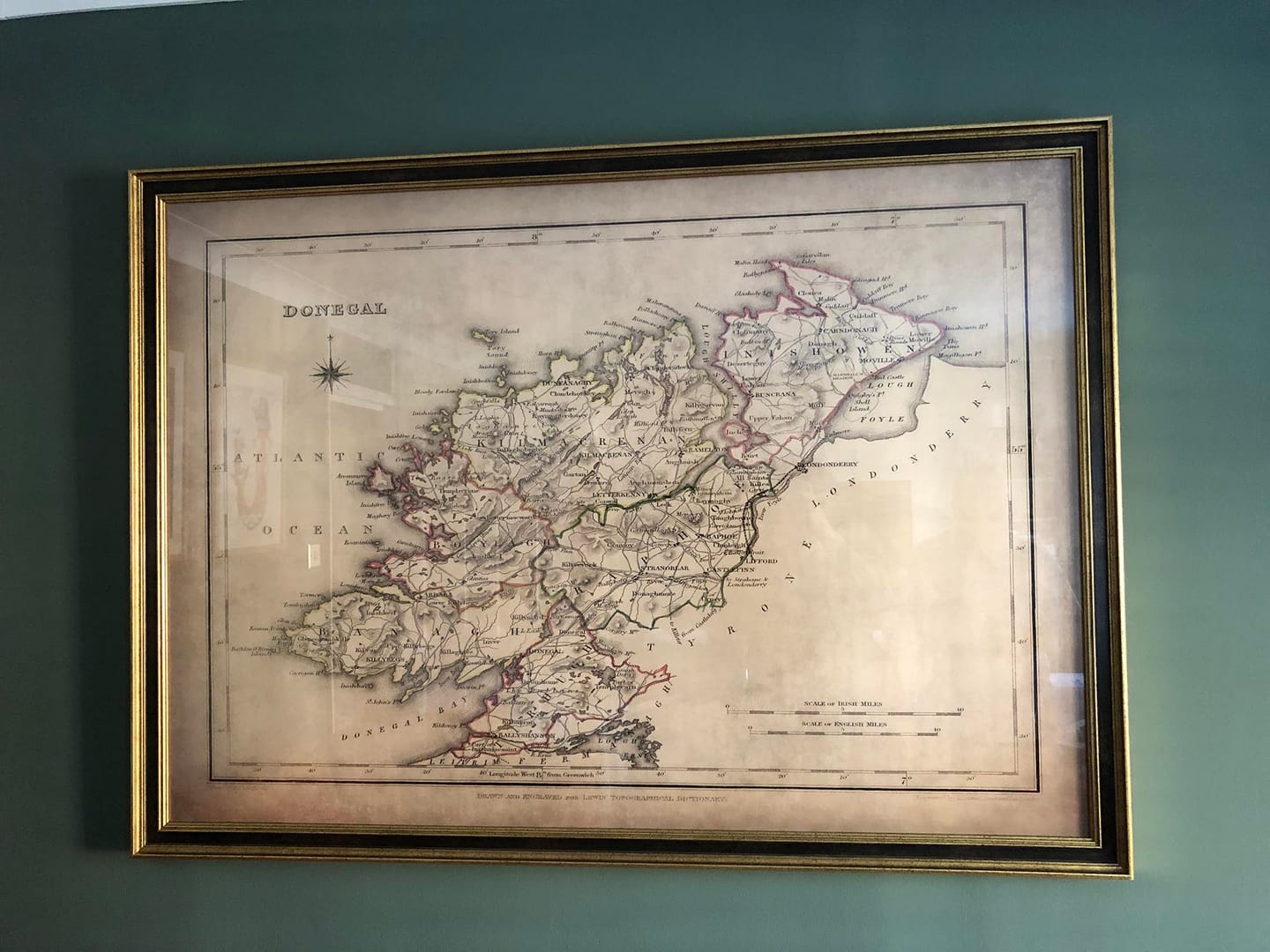 Customer photo review of Old Map of County Donegal by Samuel Lewis, 1844: Ballyshannon, Letterkenny, Dunfanaghy, Killybegs, Glenveagh National Park