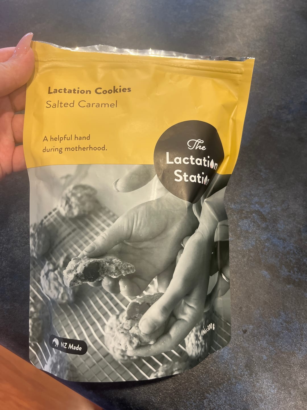 Customer photo review of Salted Caramel Lactation Cookies