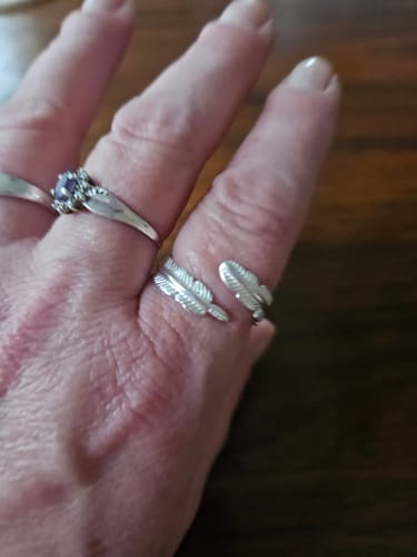 Customer photo review of Feather From An Angel Ring