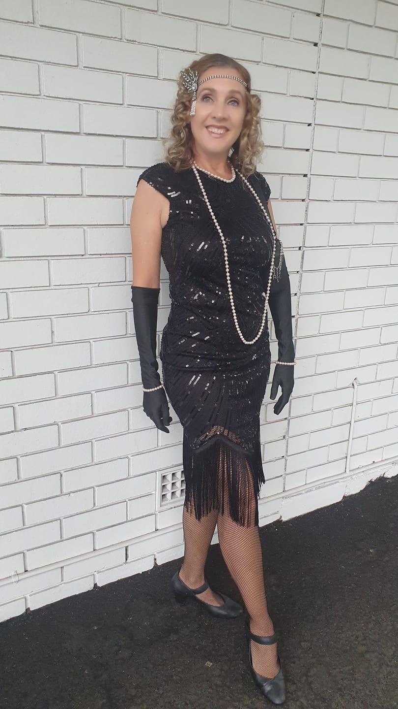 Customer photo review of 1920s Black Mable Flapper Dress