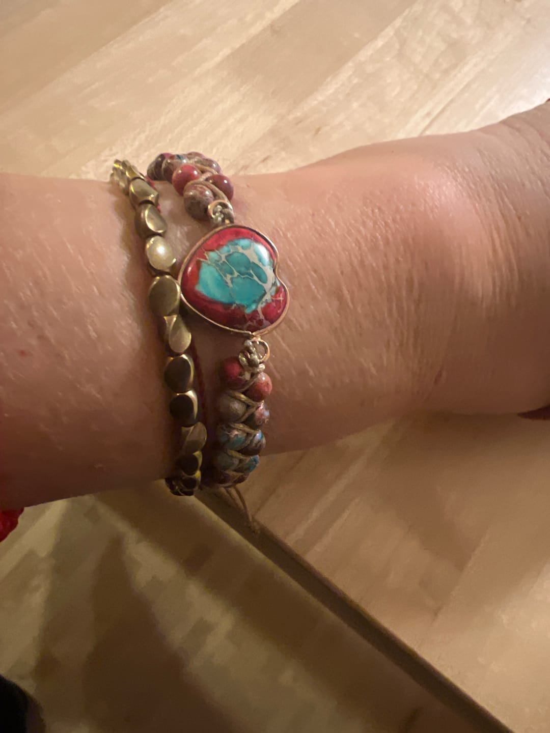 Customer photo review of Edles Tibetisches Glücksarmband