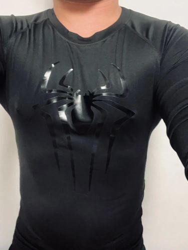 Customer photo review of Spider Compression T-Shirt Black Edition