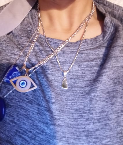 Customer photo review of Moldavite Pendants ☄️