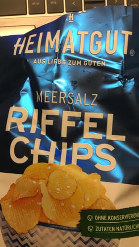 Kundenbewertung mit Foto zu Bio Riffel Chips Meersalz