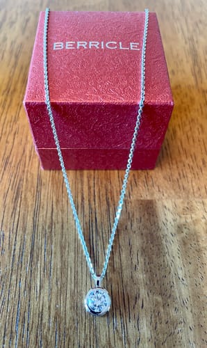 Customer photo review of Solitaire 1.25ct Bezel CZ Necklace in Sterling Silver