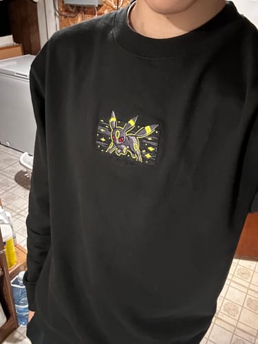 Customer photo review of #197 Umbreon Embroidered Sweatshirt