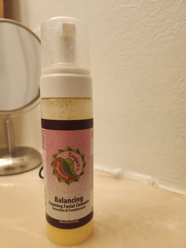 Customer photo review of Balancing Rose Geranium Foaming Facial Cleanser