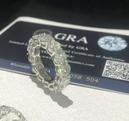 Customer photo review of Serenity Enternity Diamond Wedding Band