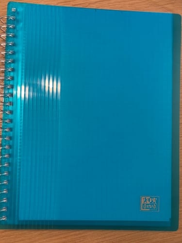 Avis photo d'un client sur OXFORD Protège-Documents à spirale School Life A5 # 80 vues / 40 pochettes - Bleu