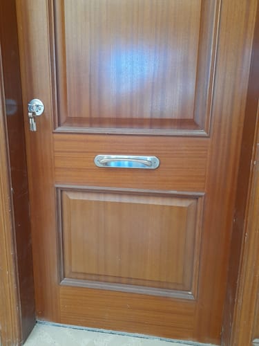 Customer photo review of Manillón ola con placa ovalada de zamak en acabado en Níquel satinado modelo 554