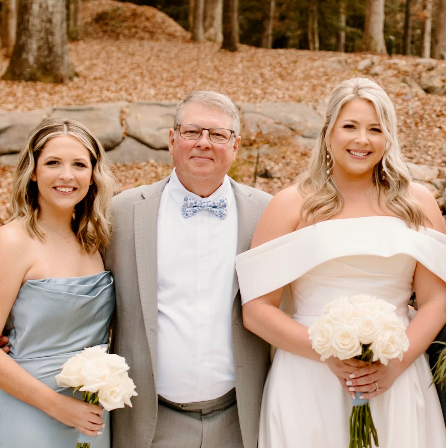 Customer photo review of French Blue Floral Bow Tie
