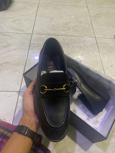 Customer photo review of Penny Loafer Horsebit Buckle - Black Leather (Crepe Sole)