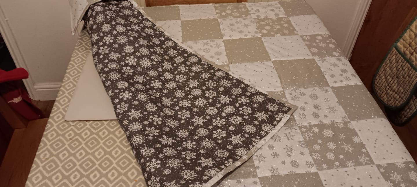 Customer photo review of All Over Snowflakes Polycotton Fabric