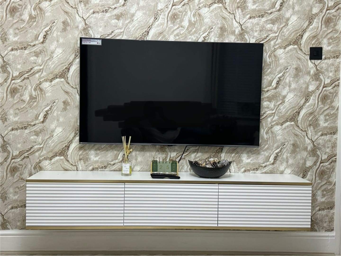 Customer photo review of Moro Floating TV Cabinet 175cm