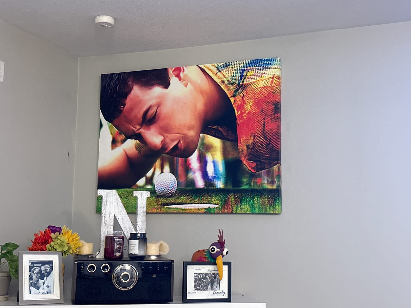 Customer photo review of Happy Gilmore Wall Art