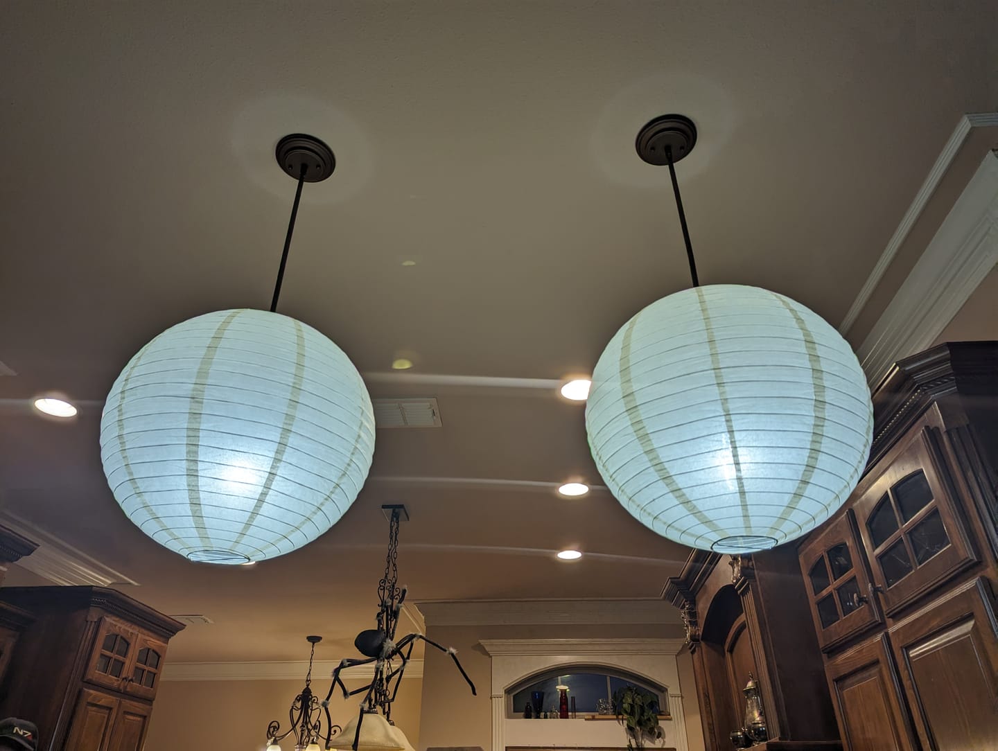 Customer photo review of 20" Ivory Round Paper Lantern, Even Ribbing, Chinese Hanging Wedding & Party Decoration