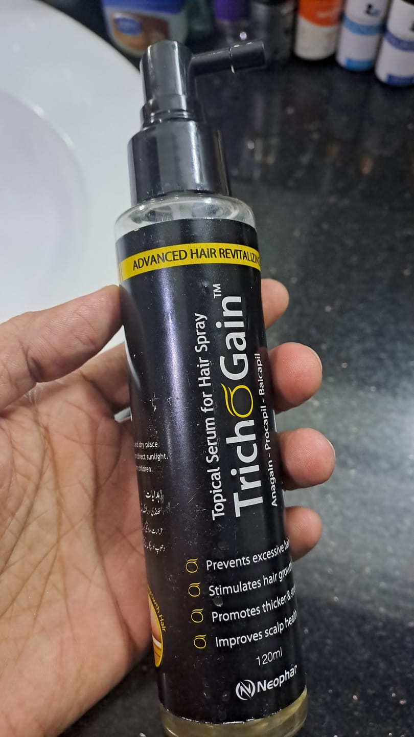 Customer photo review of Trichogain Spray For Hair Growth