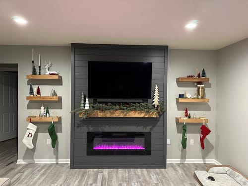 Customer photo review of Modern 3" Thick Floating Shelves