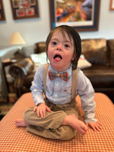 Customer photo review of Fall Flannel Bow Tie