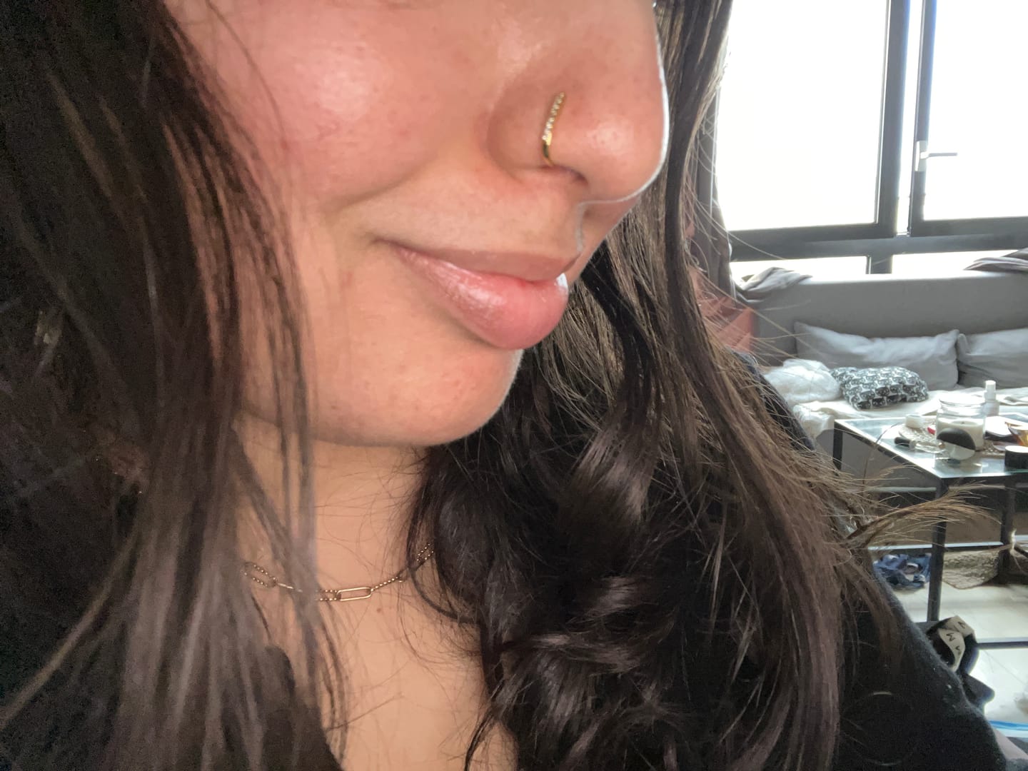 Customer photo review of Piercing au nez Anne