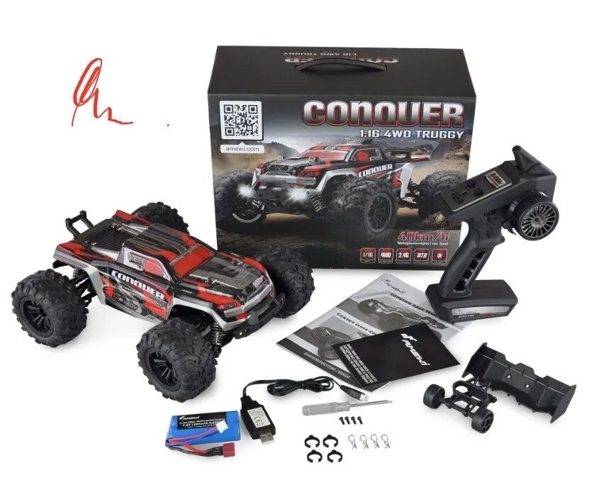 Customer photo review of Voiture télécommandée tout terrain | CONQUER Red