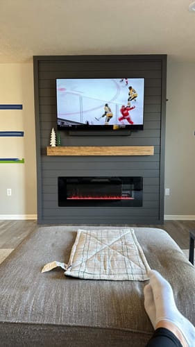 Customer photo review of Contemporary Mantels